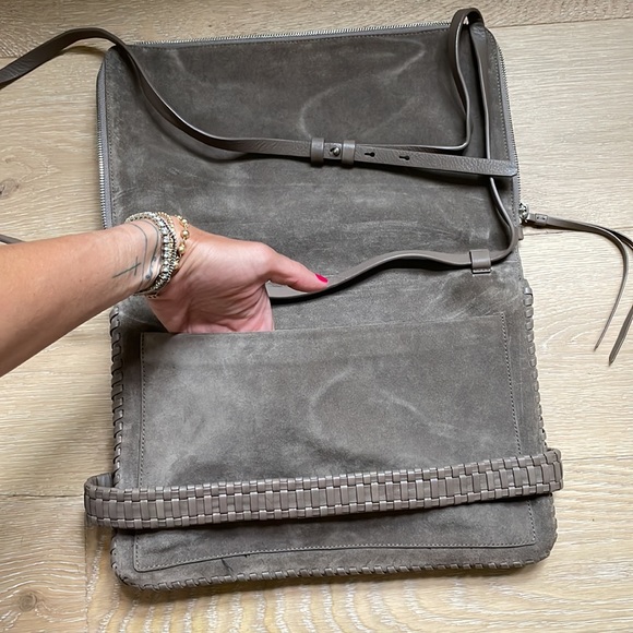 Allsaints suede clutch, shoulder or crossbody bag - Picture 7 of 14